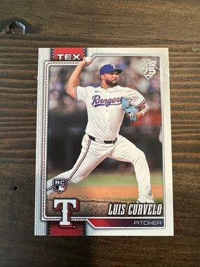 Topps Luis Curvelo Texas Rangers RC
